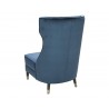 Sunpan Frances Lounge Chair - Distressed in Ink Blue - Back Angled