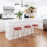 Zuo Modern Bree Counter Stool Burgundy and Gold - Lifestyle 2