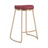Zuo Modern Bree Counter Stool Burgundy and Gold - Angled