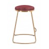 Zuo Modern Bree Counter Stool Burgundy and Gold - Side