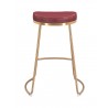 Zuo Modern Bree Counter Stool Burgundy and Gold - Front