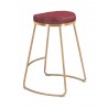 Zuo Modern Bree Counter Stool Burgundy and Gold - Side Angled