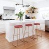 Zuo Modern Bree Barstool in Burgundy and Gold - Lifestyle 2