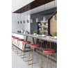 Zuo Modern Bree Barstool in Burgundy and Gold - Lifestyle 3
