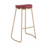Zuo Modern Bree Barstool in Burgundy and Gold - Angled