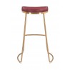 Zuo Modern Bree Barstool in Burgundy and Gold - Back