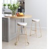 Zuo Modern Bree Barstool in White and Gold - Lifestyle 3
