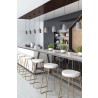 Zuo Modern Bree Barstool in White and Gold - Lifestyle 2