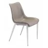 Zuo Modern Magnus Dining Chair in Brown and Silver - Angled - Zuo Modern Magnus Dining Chair in Brown and Silver - Angled