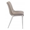 Zuo Modern Magnus Dining Chair in Brown and Silver - Side