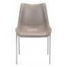 Zuo Modern Magnus Dining Chair in Brown and Silver - Front