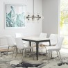 Zuo Modern Magnus Dining Chair in White and Silver - Lifestyle 2