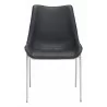 Zuo Modern Magnus Dining Chair in Black and Silver - Front - Zuo Modern Magnus Dining Chair in Black and Silver - Front