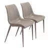 Zuo Modern Magnus Dining Chair in Brown and Walnut - Set of 2 - Zuo Modern Magnus Dining Chair in Brown and Walnut - Set of 2