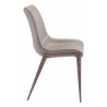 Zuo Modern Magnus Dining Chair in Brown and Walnut - Side