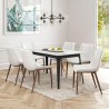 Zuo Modern Magnus Dining Chair in White and Walnut - Lifestyle 2