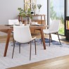Zuo Modern Magnus Dining Chair in White and Walnut - Lifestyle 3