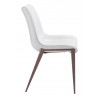 Zuo Modern Magnus Dining Chair in White and Walnut - Side