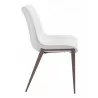 Zuo Modern Magnus Dining Chair in White and Walnut - Side - Zuo Modern Magnus Dining Chair in White and Walnut - Side