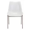 Zuo Modern Magnus Dining Chair in White and Walnut - Front - Zuo Modern Magnus Dining Chair in White and Walnut - Front