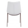 Zuo Modern Magnus Dining Chair in White and Walnut - Back