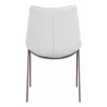Zuo Modern Magnus Dining Chair in White and Walnut - Back - Zuo Modern Magnus Dining Chair in White and Walnut - Back