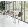 Zuo Modern Magnus Barstool in Brown and Silver - Lifestyle 2 - Zuo Modern Magnus Barstool in Brown and Silver - Lifestyle 2