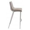 Zuo Modern Magnus Barstool in Brown and Silver - Side