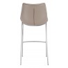 Zuo Modern Magnus Barstool in Brown and Silver - Back View