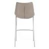 Zuo Modern Magnus Barstool in Brown and Silver - Back View - Zuo Modern Magnus Barstool in Brown and Silver - Back View