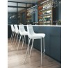 Zuo Modern Magnus Barstool in White and Silver - Lifestyle 2