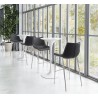 Zuo Modern Magnus Barstool in Black and Silver - Lifestyle