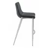 Zuo Modern Magnus Barstool in Black and Silver - Side View - Zuo Modern Magnus Barstool in Black and Silver - Side View