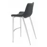 Zuo Modern Magnus Barstool in Black and Silver - Side Back - Zuo Modern Magnus Barstool in Black and Silver - Side Back