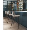 Zuo Modern Magnus Barstool in Brown and Walnut - Lifestyle