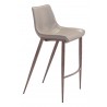 Zuo Modern Magnus Barstool in Brown and Walnut - Angled