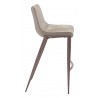 Zuo Modern Magnus Barstool in Brown and Walnut - Side
