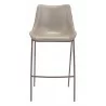 Zuo Modern Magnus Barstool in Brown and Walnut - Front - Zuo Modern Magnus Barstool in Brown and Walnut - Front
