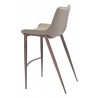 Zuo Modern Magnus Barstool in Brown and Walnut - Back Angled