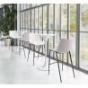 Zuo Modern Magnus Barstool in White and Walnut - Lifestyle 2