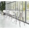 Zuo Modern Magnus Barstool in White and Walnut - Lifestyle 2 - Zuo Modern Magnus Barstool in White and Walnut - Lifestyle 2
