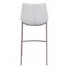 Zuo Modern Magnus Barstool in White and Walnut - Back View - Zuo Modern Magnus Barstool in White and Walnut - Back View