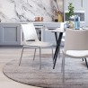 Zuo Modern Ace Dining Chair in White and Silver - Lifestyle 2