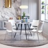 Zuo Modern Ace Dining Chair in White and Silver - Lifestyle 3