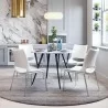 Zuo Modern Ace Dining Chair in White and Silver - Lifestyle 3 - Zuo Modern Ace Dining Chair in White and Silver - Lifestyle 3