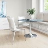 Zuo Modern Ace Dining Chair in White and Silver - Lifestyle