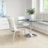 Zuo Modern Ace Dining Chair in White and Silver - Lifestyle - Zuo Modern Ace Dining Chair in White and Silver - Lifestyle