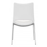 Zuo Modern Ace Dining Chair in White and Silver - Front