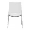 Zuo Modern Ace Dining Chair in White and Silver - Front - Zuo Modern Ace Dining Chair in White and Silver - Front