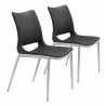 Zuo Modern Ace Dining Chair in Black and Silver - Set of 3 - Zuo Modern Ace Dining Chair in Black and Silver - Set of 3